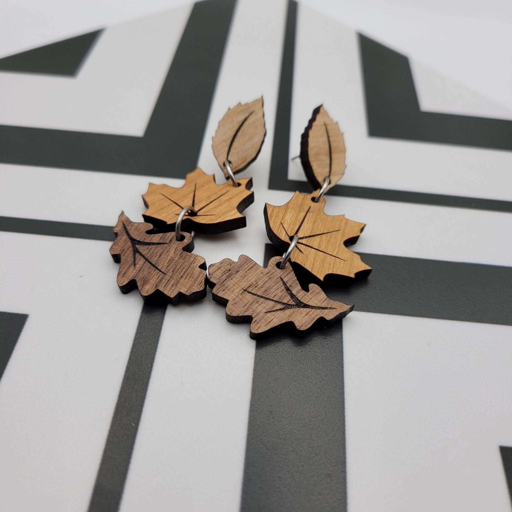 Fall Leaves Dangle Earrings - 4 Arrows Creations