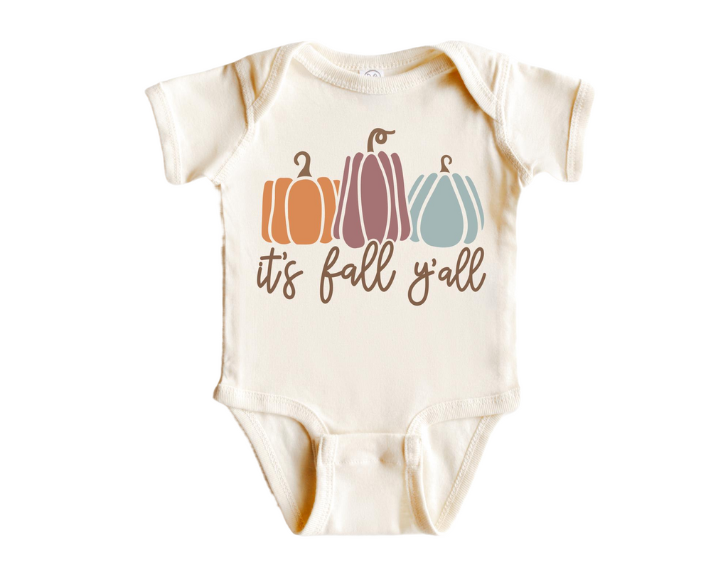Its Fall Yall Pumpkin - Baby Boy/Girl Clothes Infant Bodysuit Funny Cute Newborn